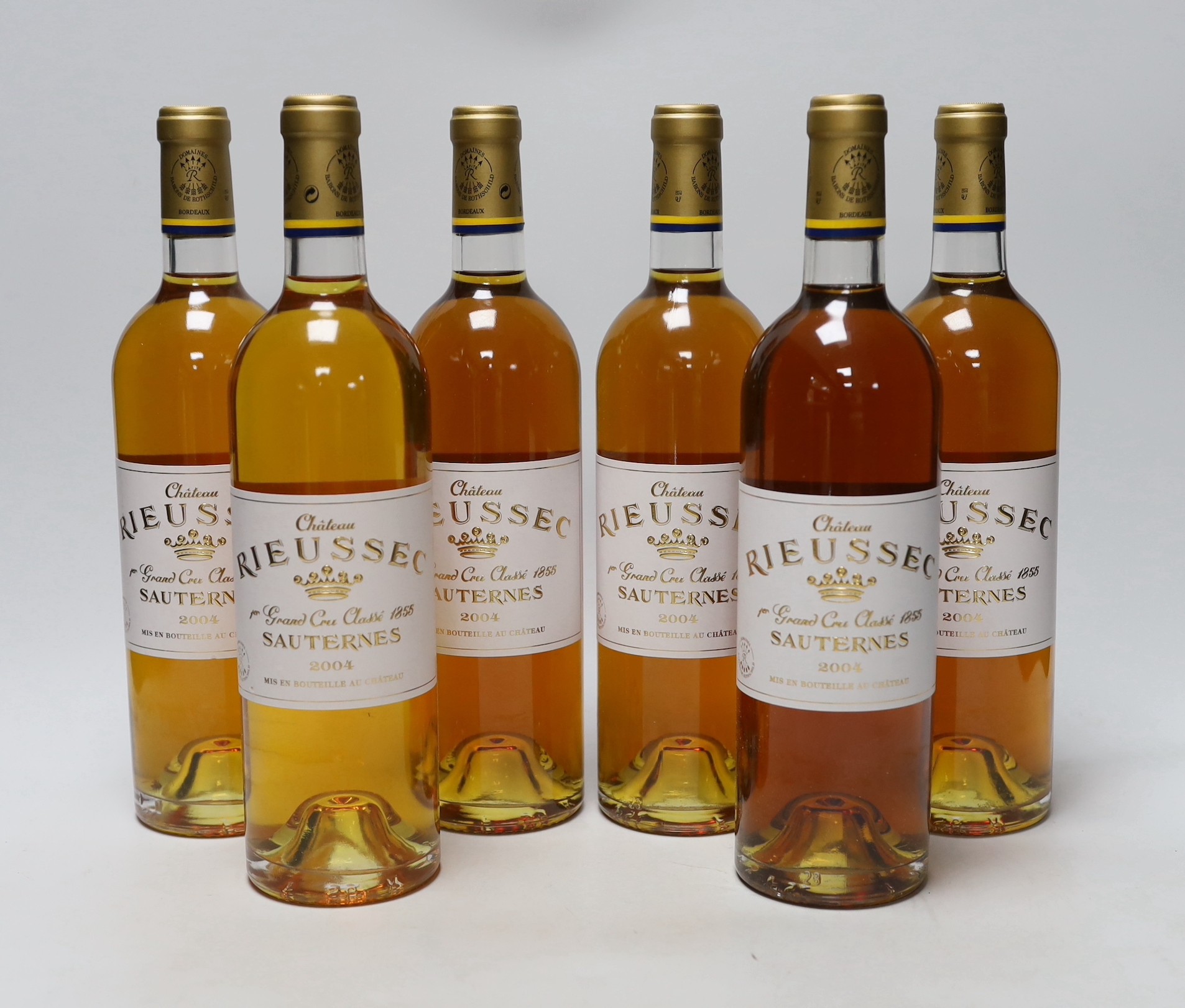 Six bottles of Chateau Rieussec 1er Grand Cru Sauternes, 2004